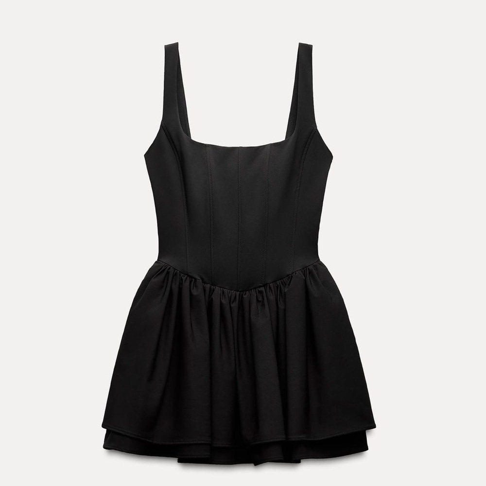 NWT Zara Ruched Corset Dress